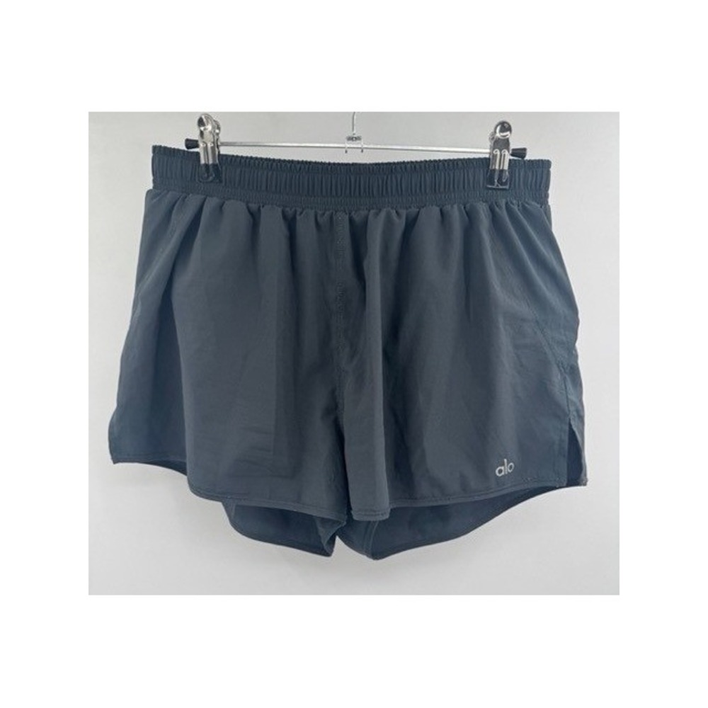 Alo Yoga Womens Dark Grey Ambience Shorts MEDIUM Activewear Running Athleisure